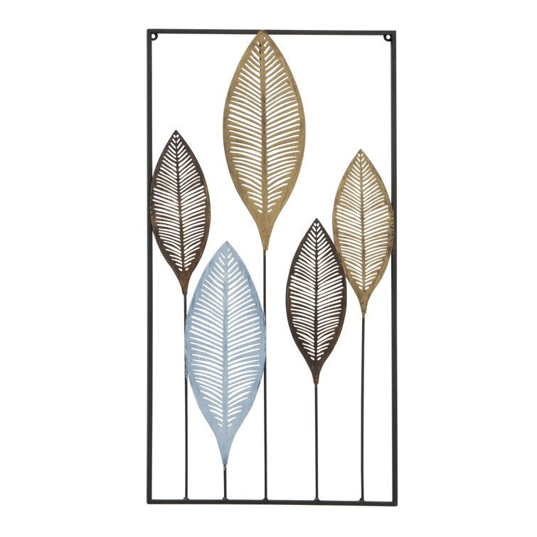 Red Barrel Studio® Framed Metal Leaf Wall Décor & Reviews Wayfair